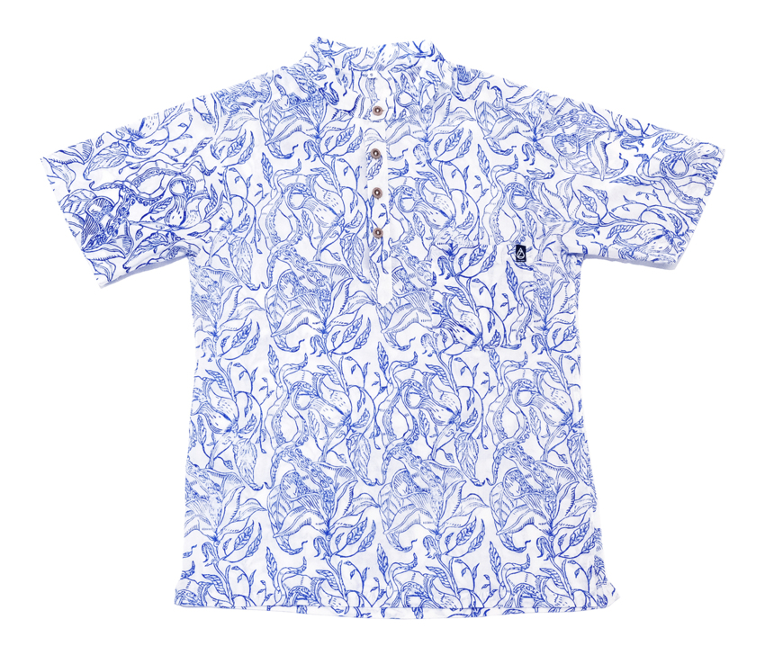 Marine Blue Short Sleeve Shirt   