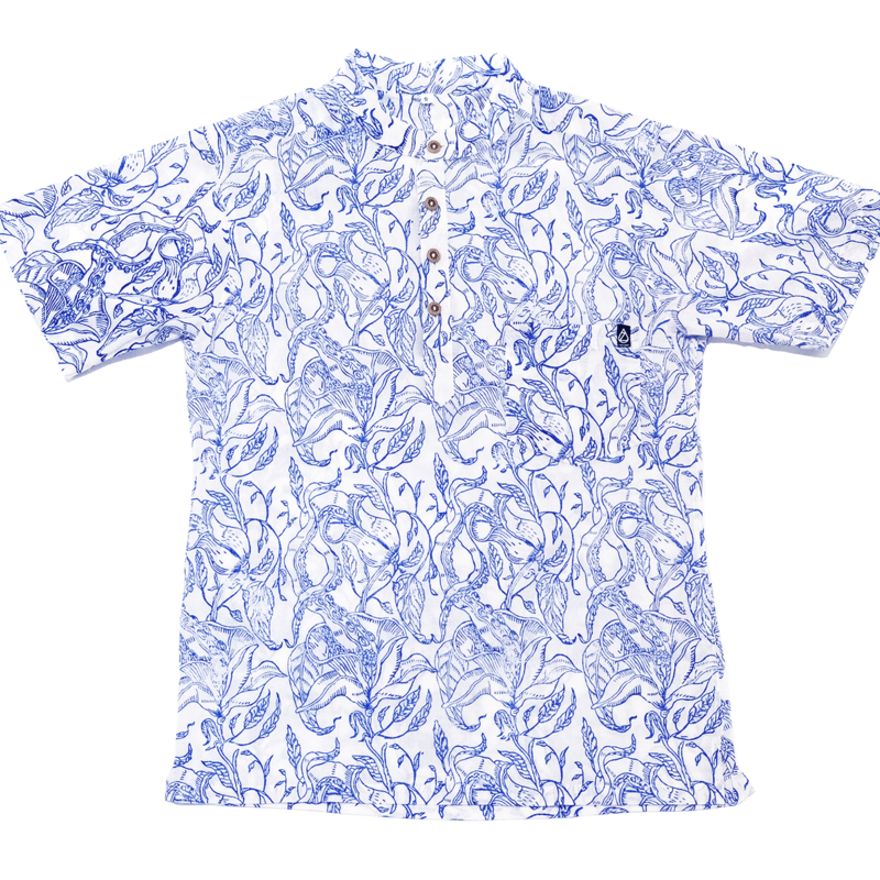 Marine Blue Short Sleeve Shirt 