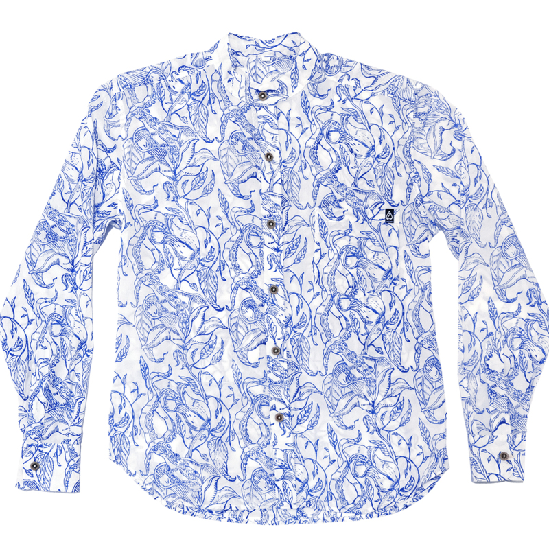 Marine Blue Long Sleeve Shirt 