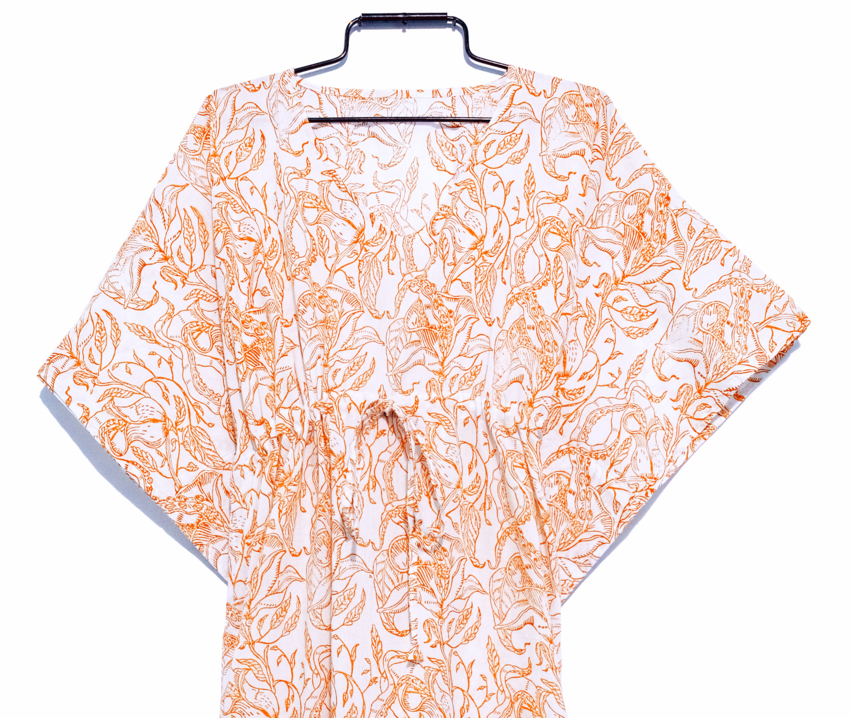 Brick Orange Cabana Kaftan   