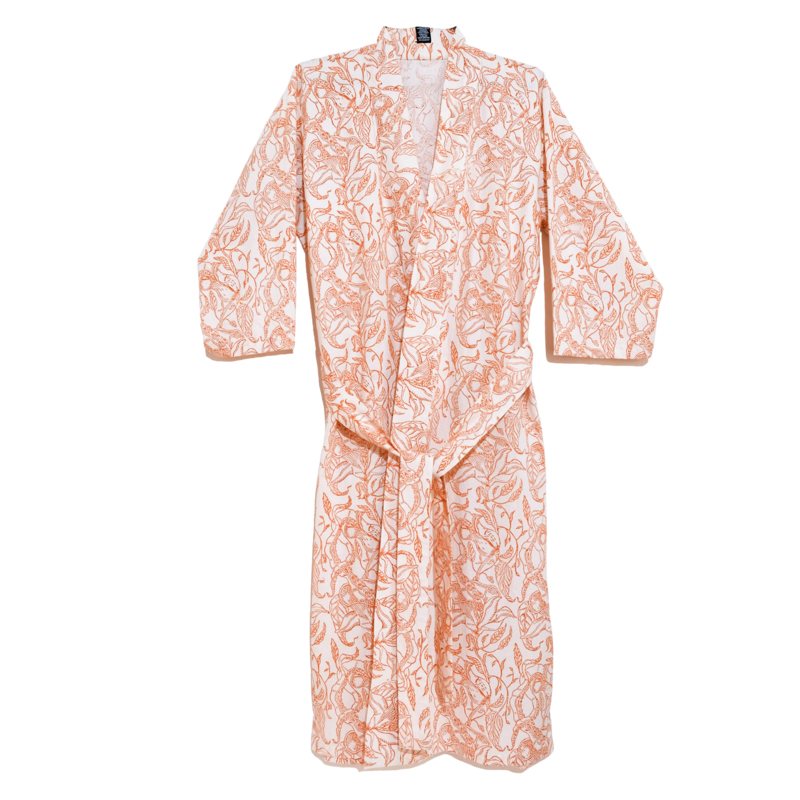 Brick Orange 3/4 Sleeve Cabana Robe